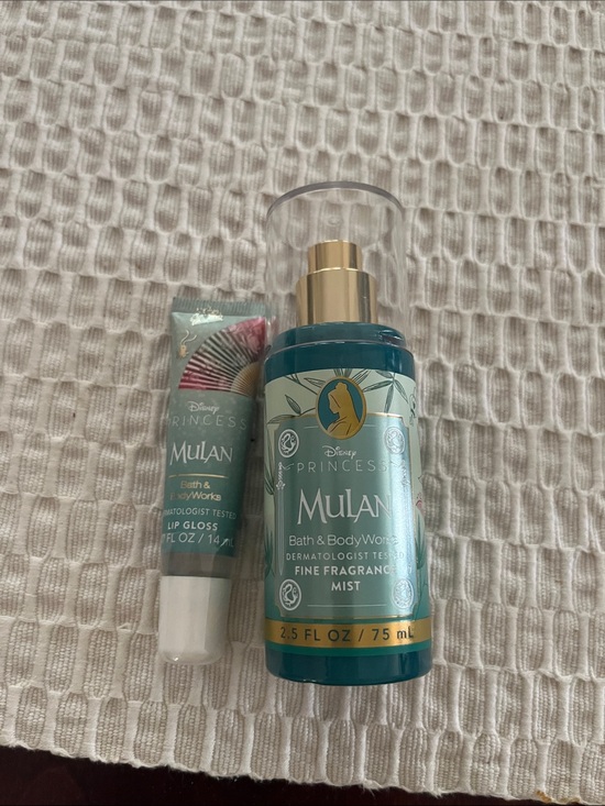 Bath & body Works Disney collection Other - Bath & Body Works Mulan Teal & Gold Fragrance Mist and lip gloss
